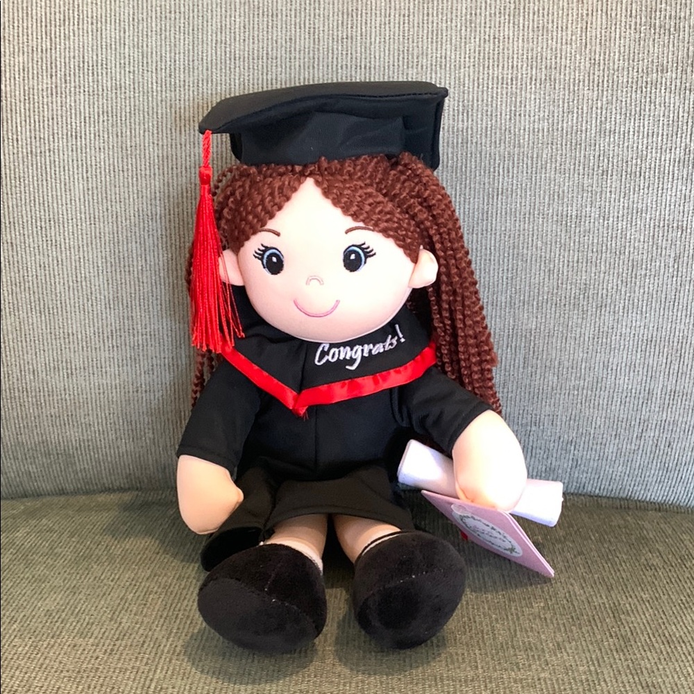 June Garden 15” Graduation Doll with Red Tassel, girl